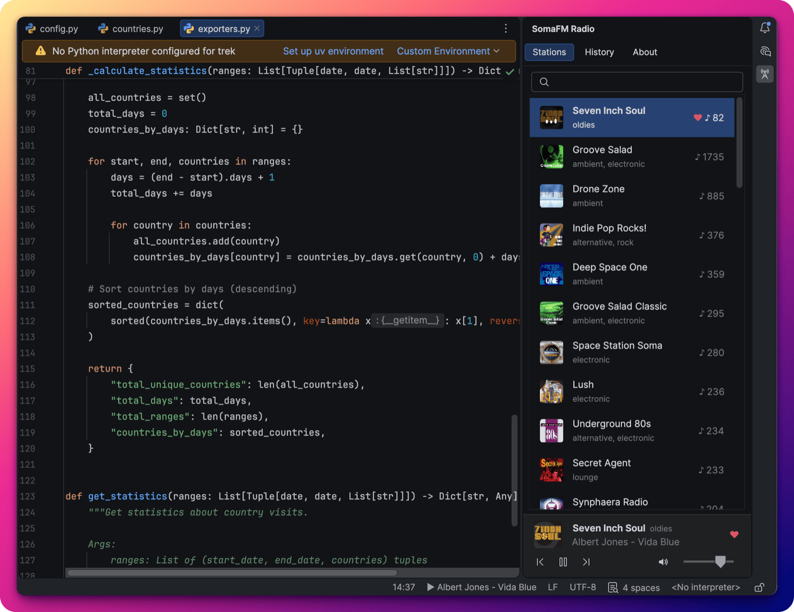 SomaFM Radio for JetBrains IDEs